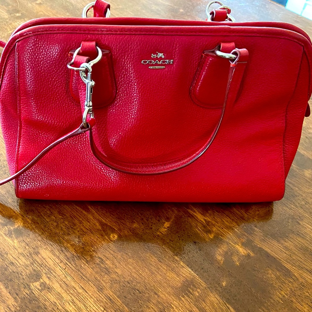 Coach Red Crossbody Mini Satchel